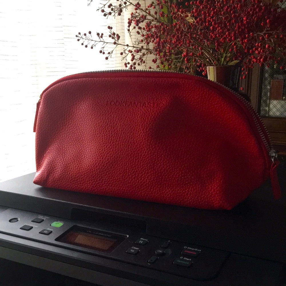 Red Lookfantastic Faux Leather Makeup Bag